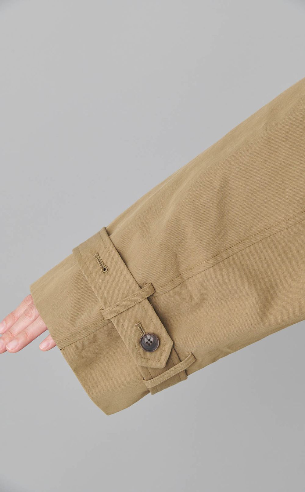 フードストールロングトレンチコート