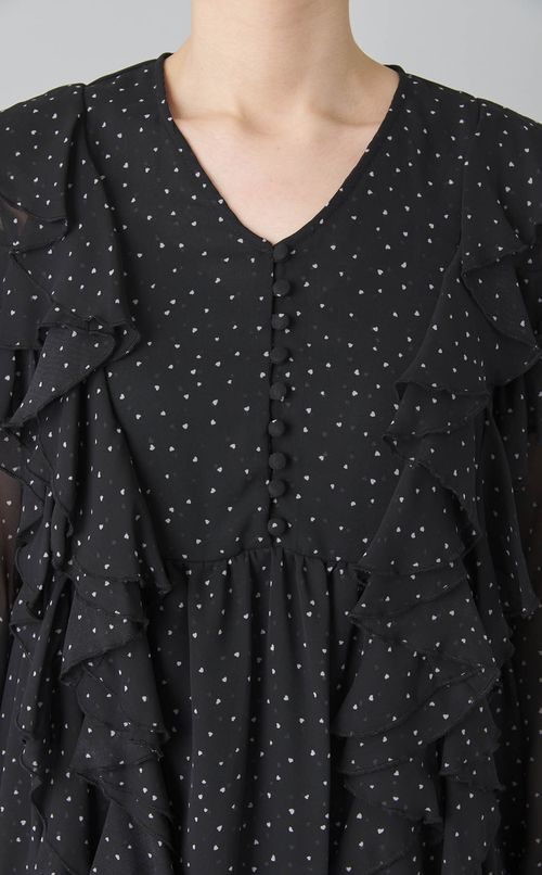 フリルチュニックブラウス