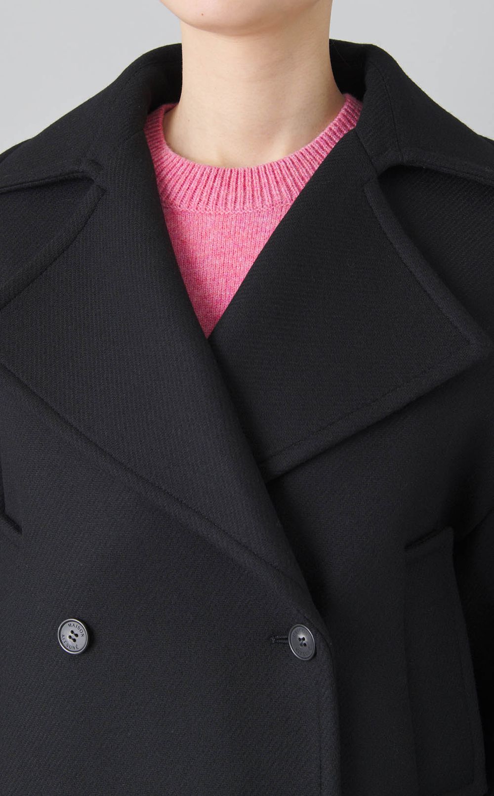 クロップドピーコート