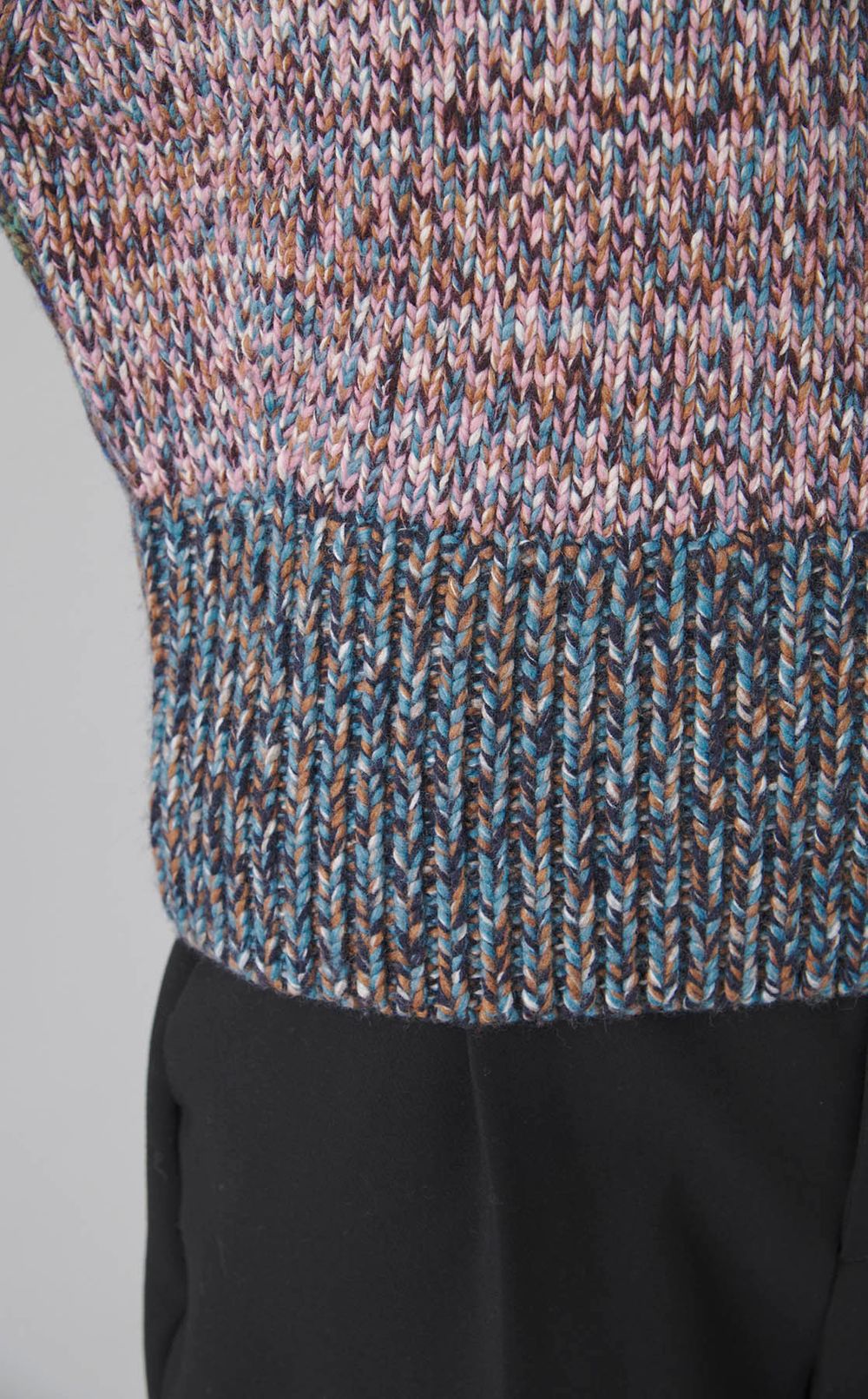 ミックスヤーンパネルニット