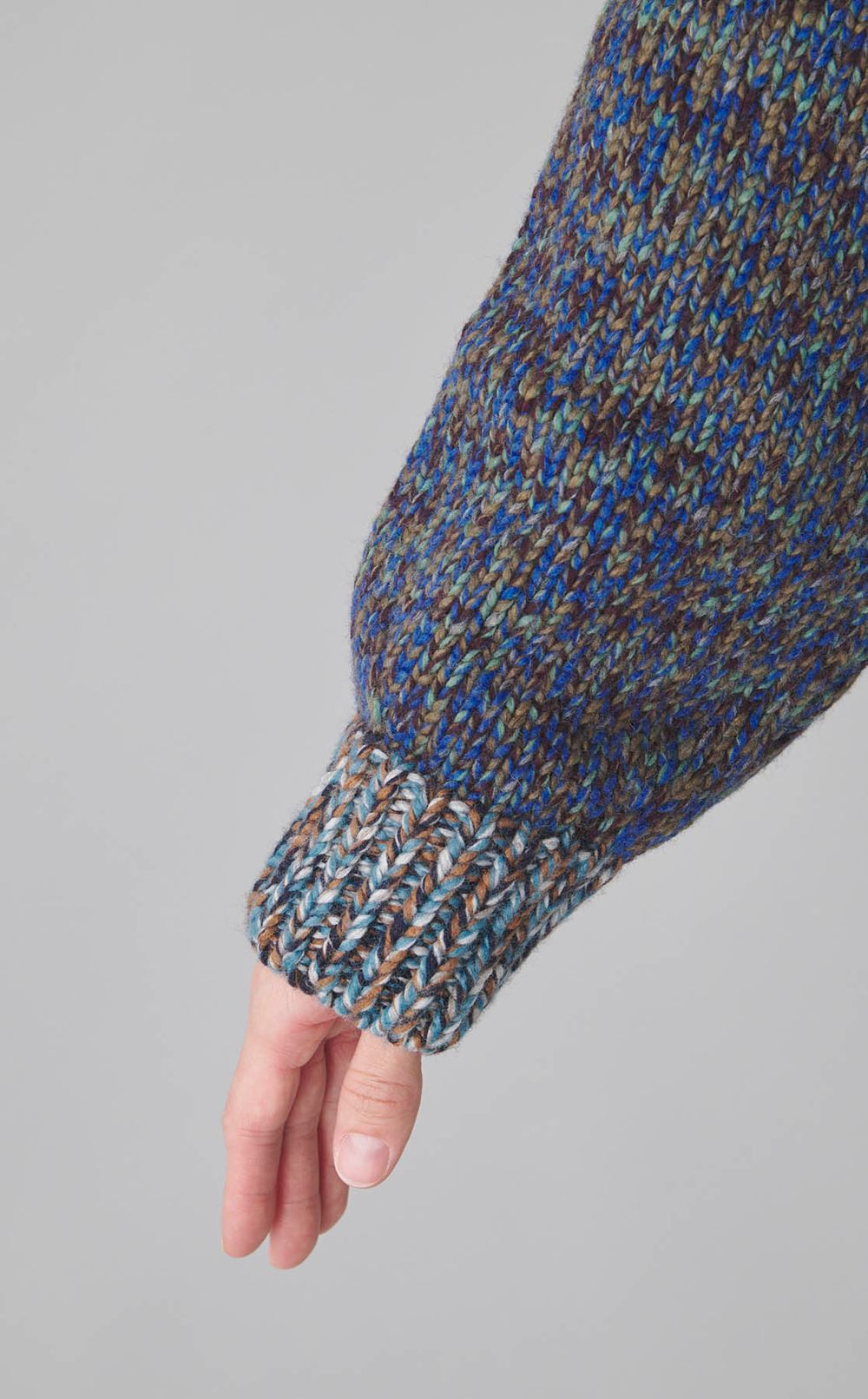 ミックスヤーンパネルニット