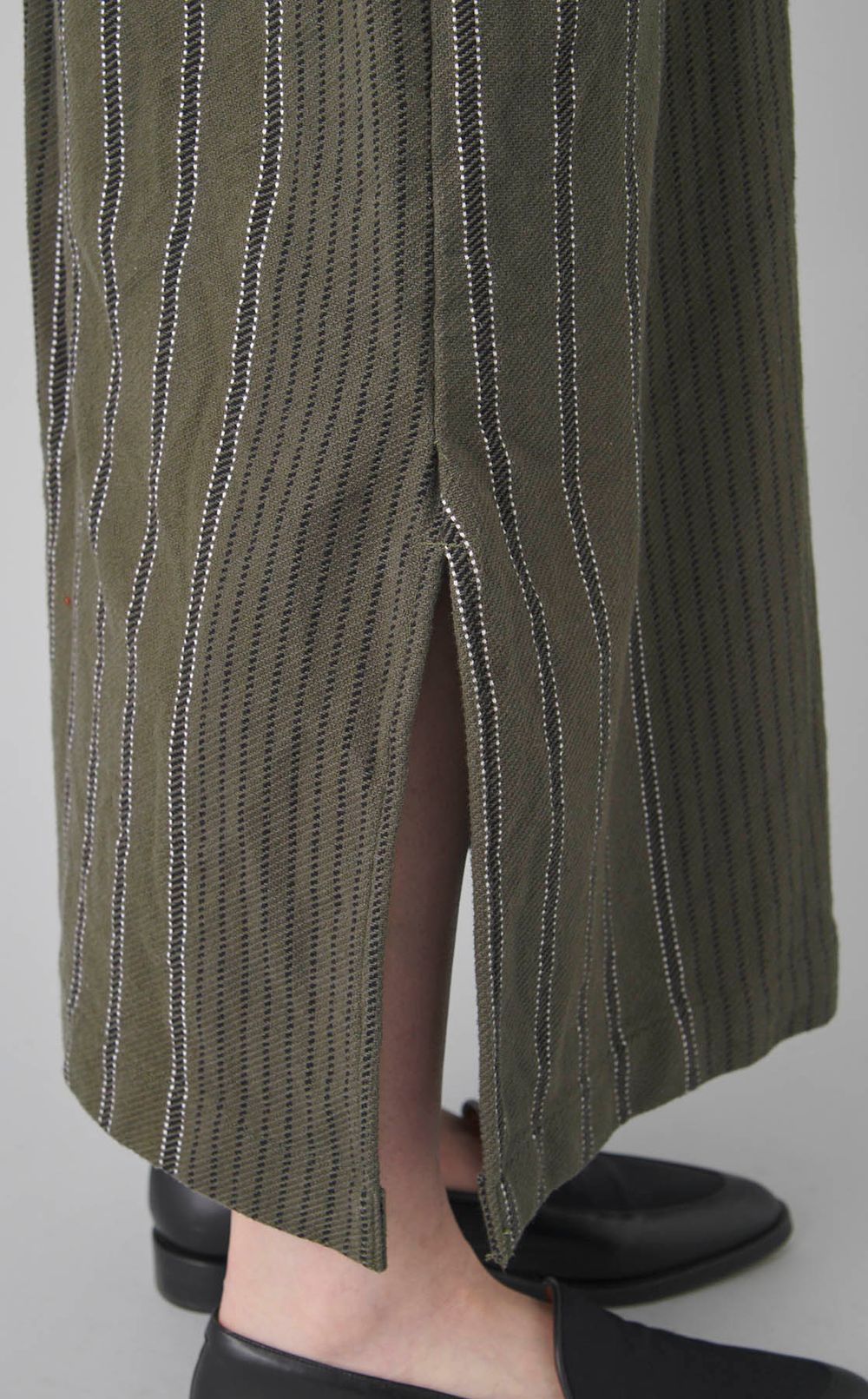 ストライプエプロンドレス