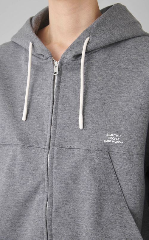 オーバーサイズジップアップフーディ