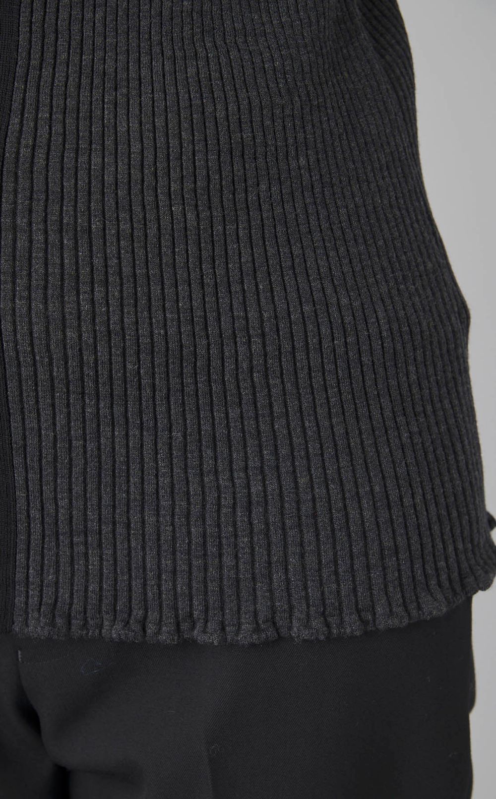 ダブルフロントウールリブカーディガン