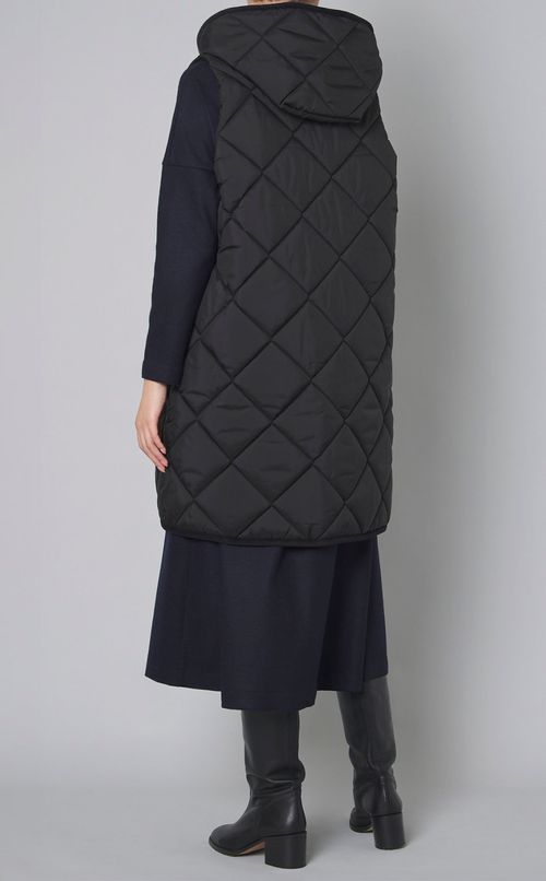 ダイヤキルティングロングジレ