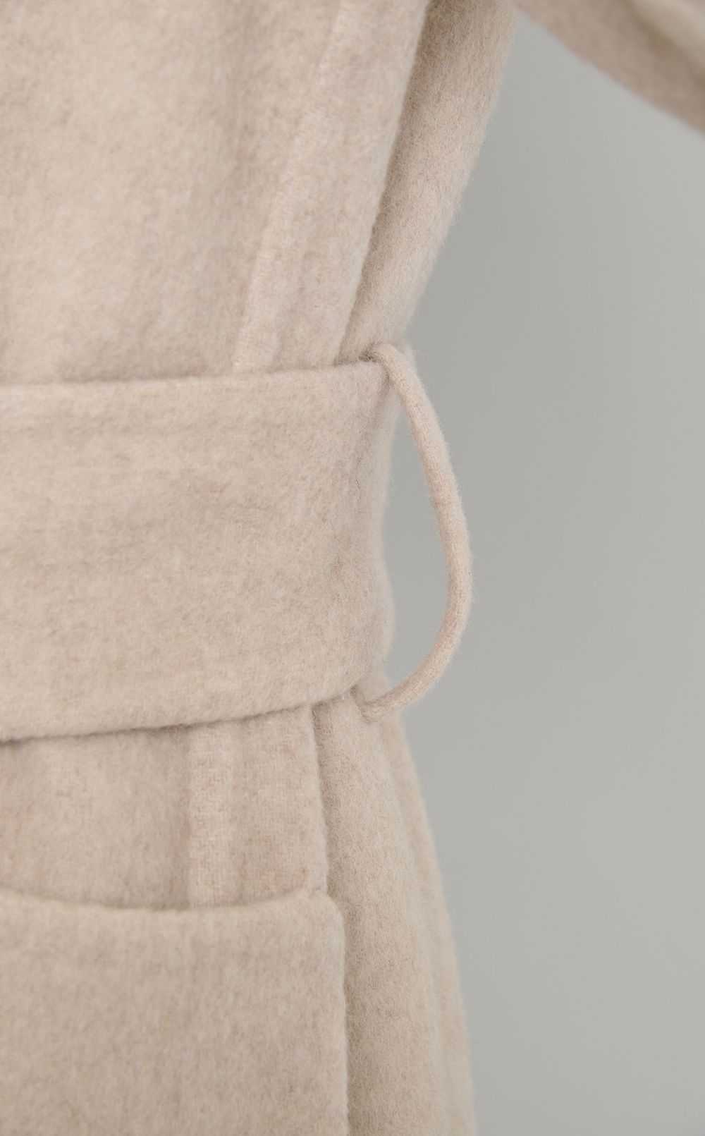 ファインウールベルテッドコート