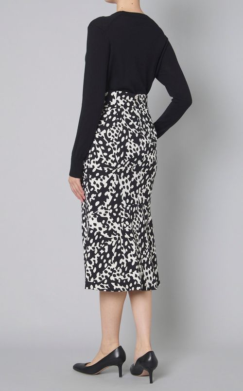 アブストラクトドットプリントスカート