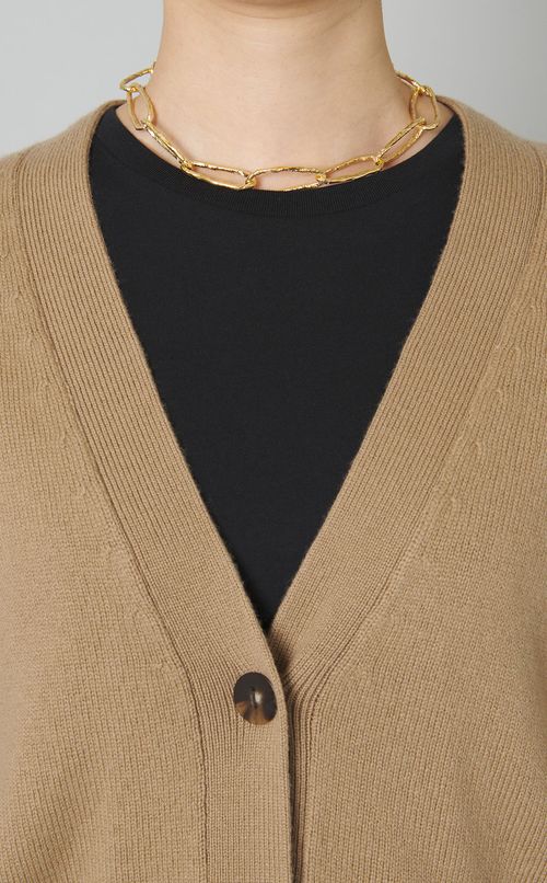 ウールカシミヤVネックカーディガン