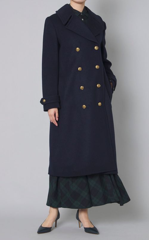 ウールロングピーコート