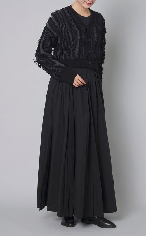 フリンジVネックニットカーディガン