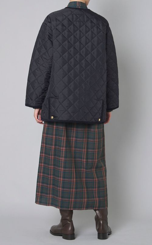 キルティングAラインミドルコート