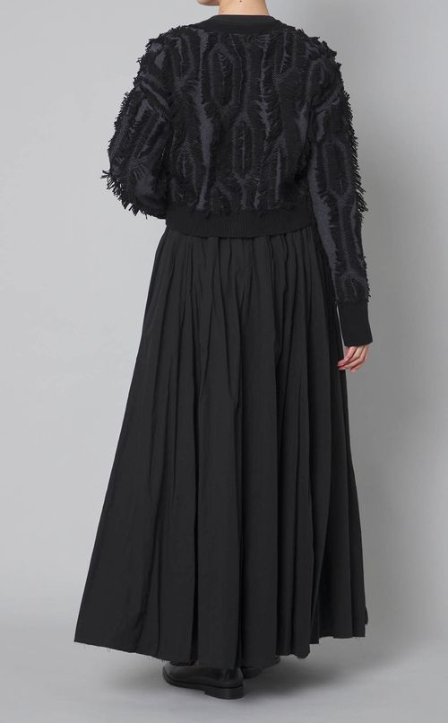 フリンジVネックニットカーディガン