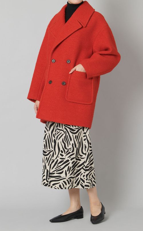 ゼブラプリントベルテッドスカート