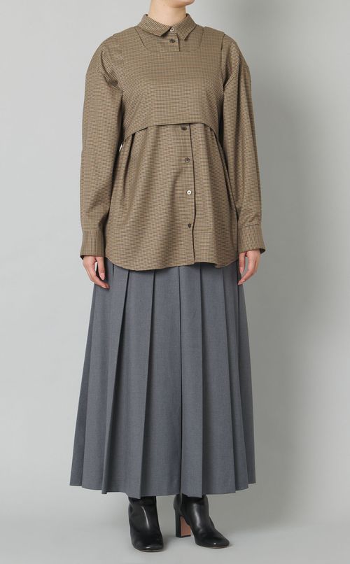 ビスチェセットチェックシャツ