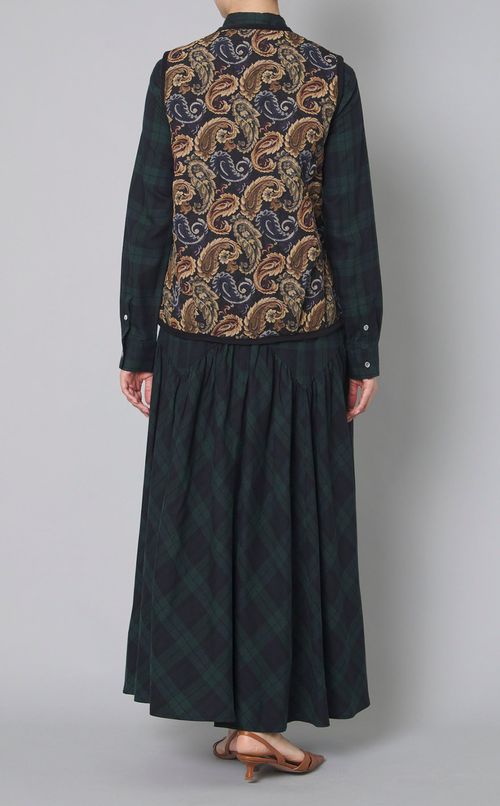 ペイズリージャガードベスト