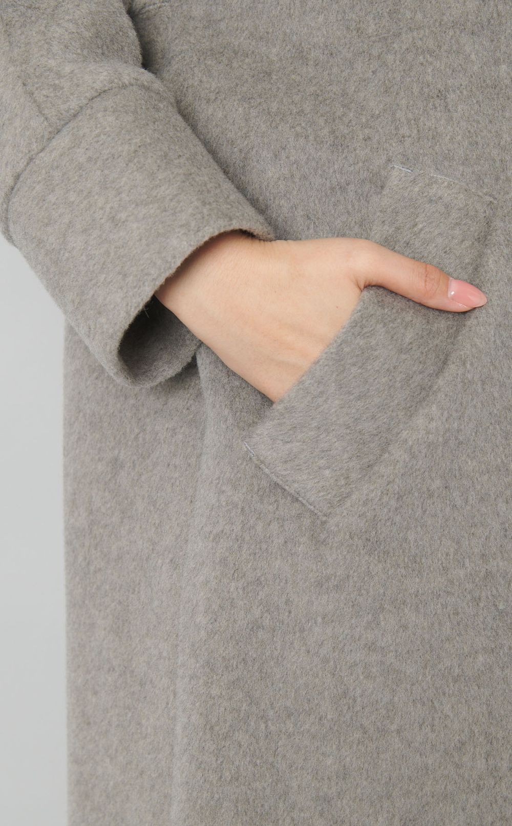 ウールテーラードロングピーコート