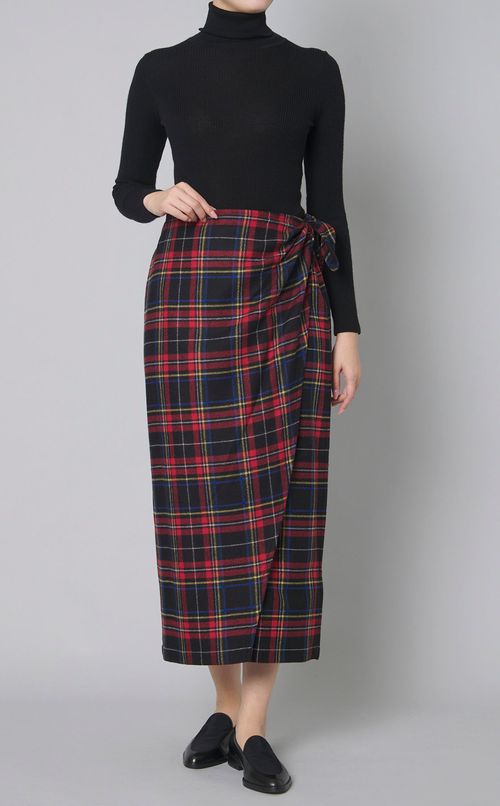 タータンチェックラップスカート