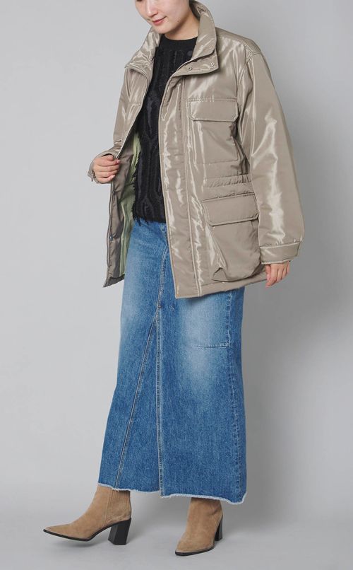 中綿シャイニーブルゾン