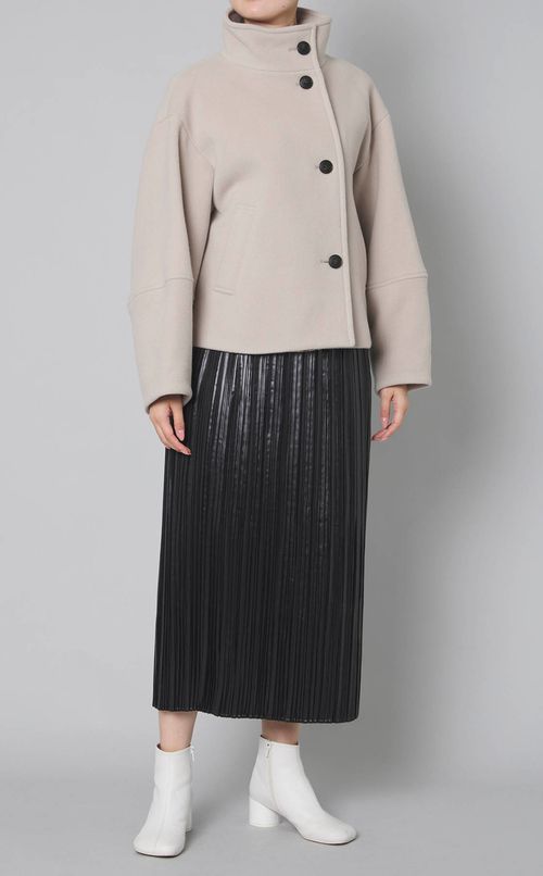 メルトンスタンドカラーコート