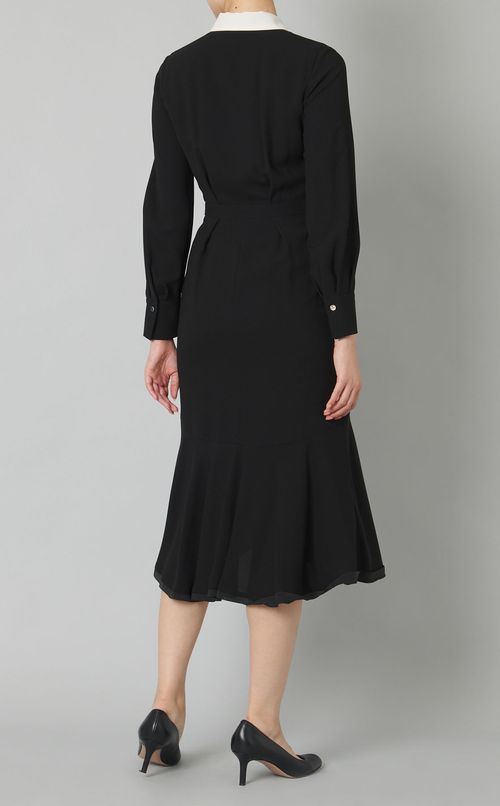 バイカラーシャツワンピース