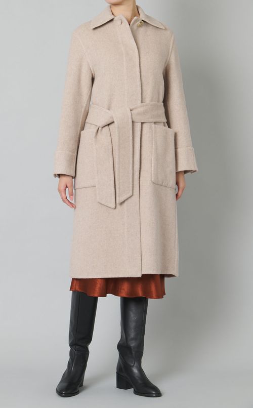 ファインウールベルテッドコート