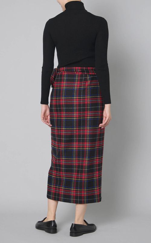 タータンチェックラップスカート