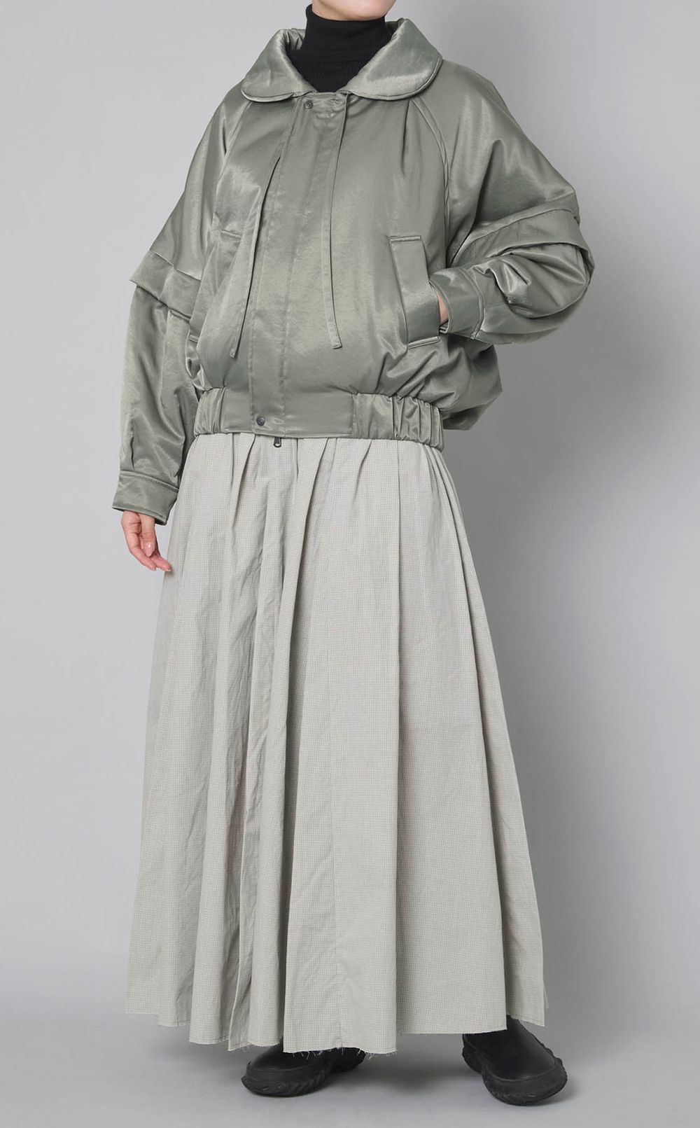 サテンデタッチャブルブルゾン