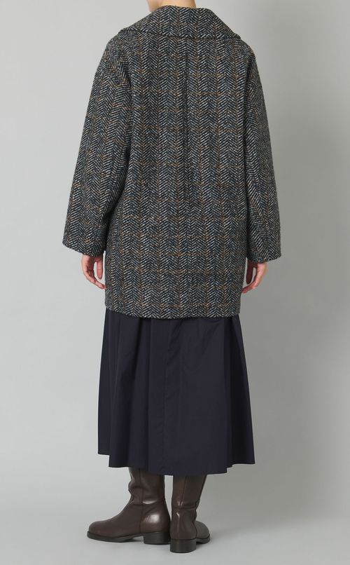 ヘリンボンオーバーコート