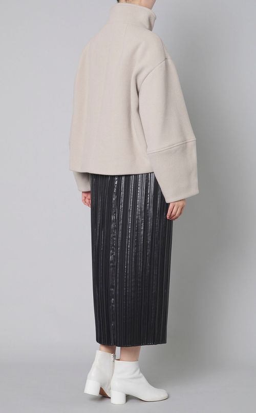 メルトンスタンドカラーコート