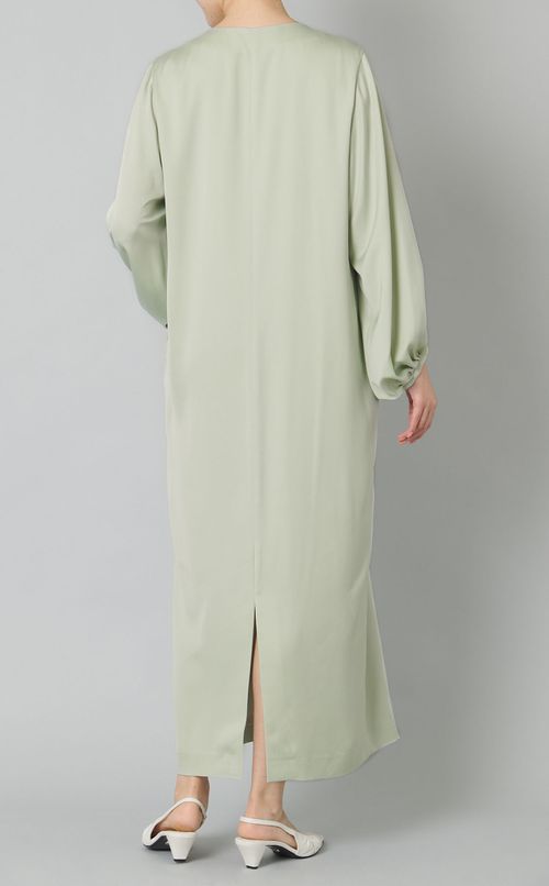 コンフォートサテンロングワンピース