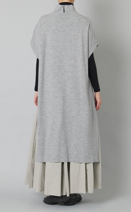 ミルドスムーススタンドネックロングベスト