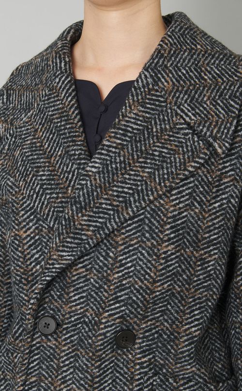 ヘリンボンオーバーコート