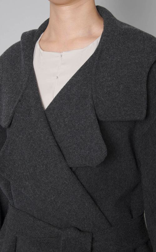 ウールフーディリバーロングコート