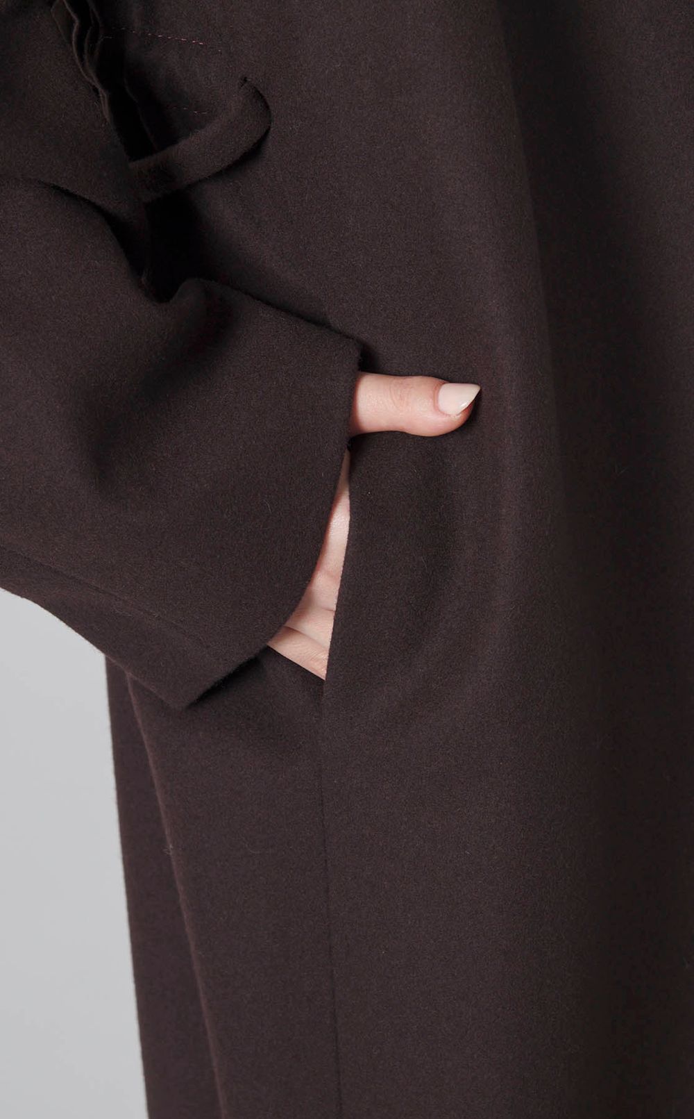 ウールメルトンロングコート