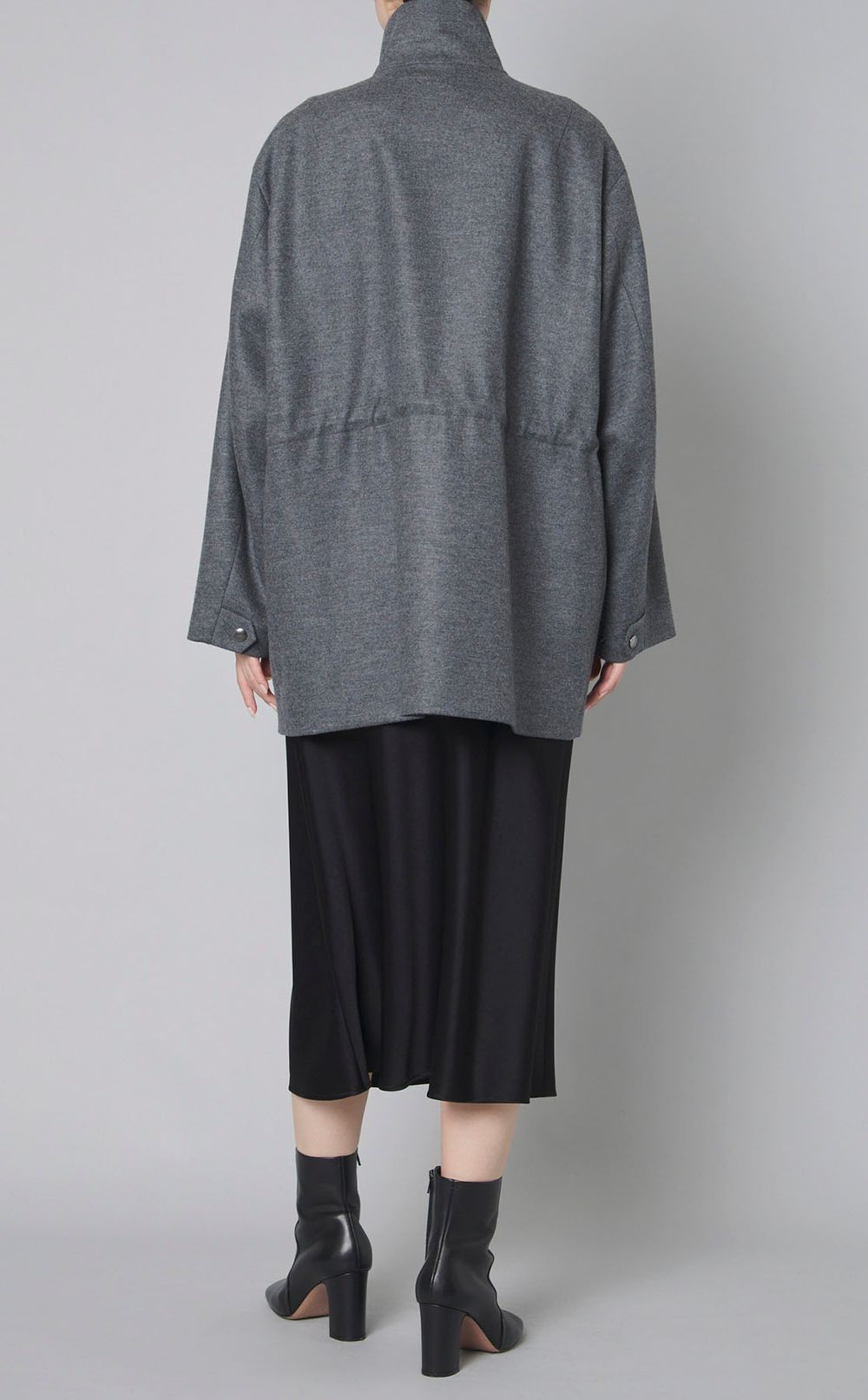 ウールスムーススタンドカラーコート