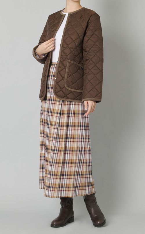 ランダムチェックロングスカート