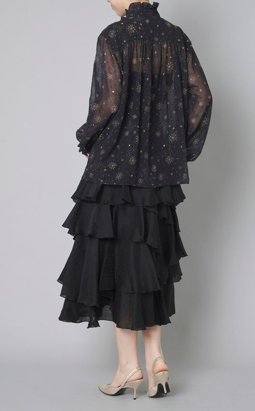 スノーフレイクシフォンブラウス