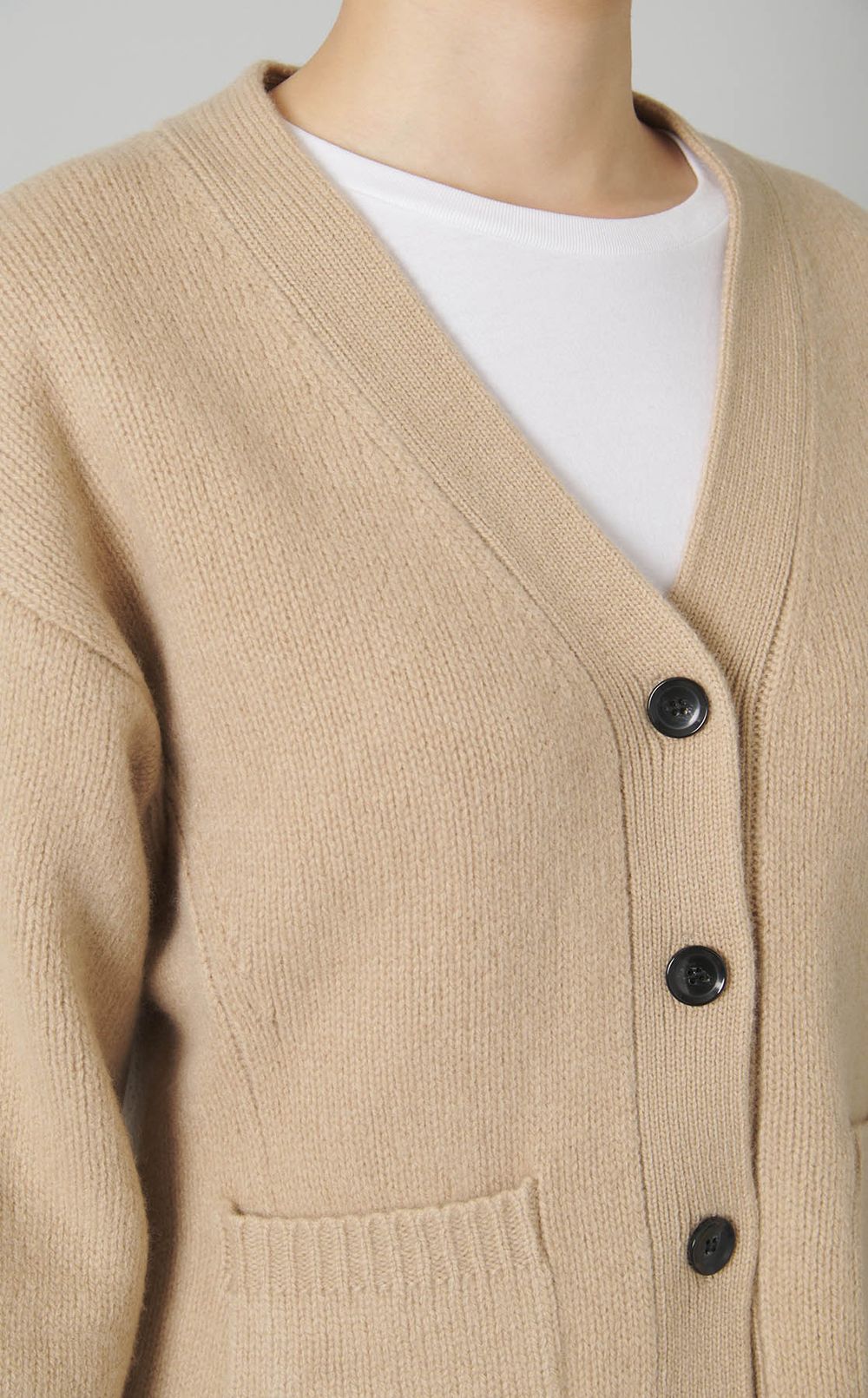 ウールカシミヤシェイプカーディガン