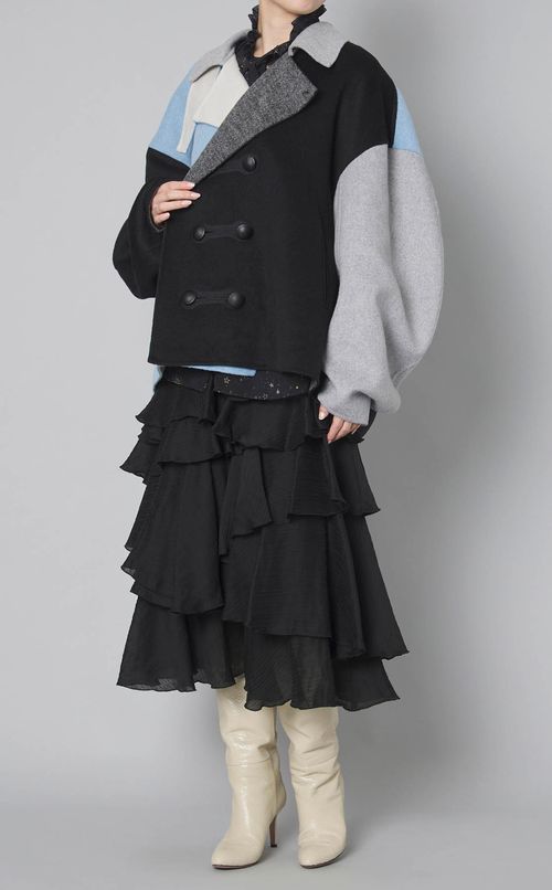 ランダムラッフルロングスカート