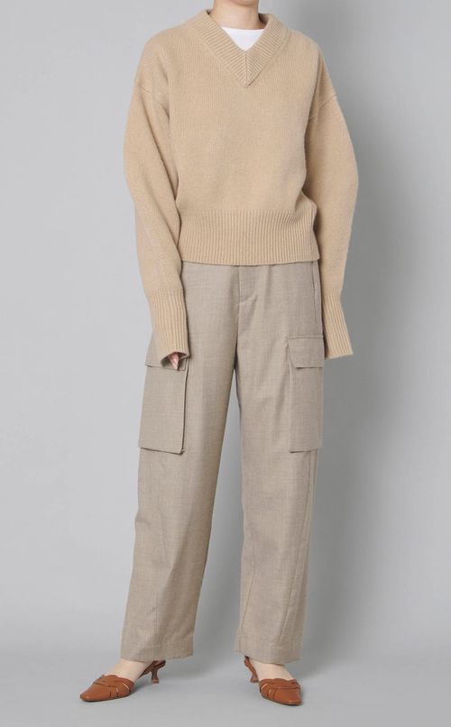 ウールカシミヤVネックプルオーバー