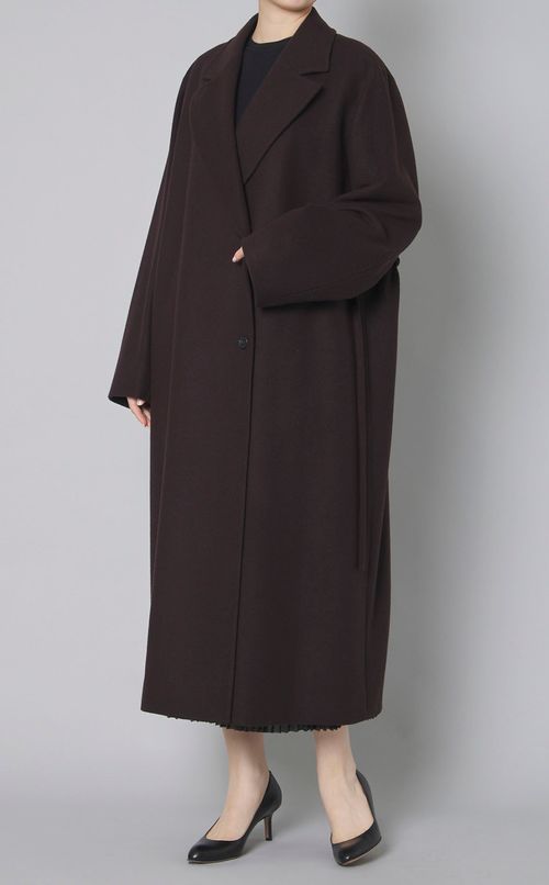ウールメルトンロングコート