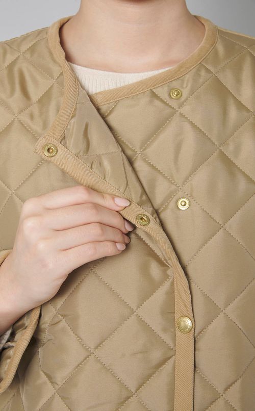 キルティングダブル仕立てロングコート