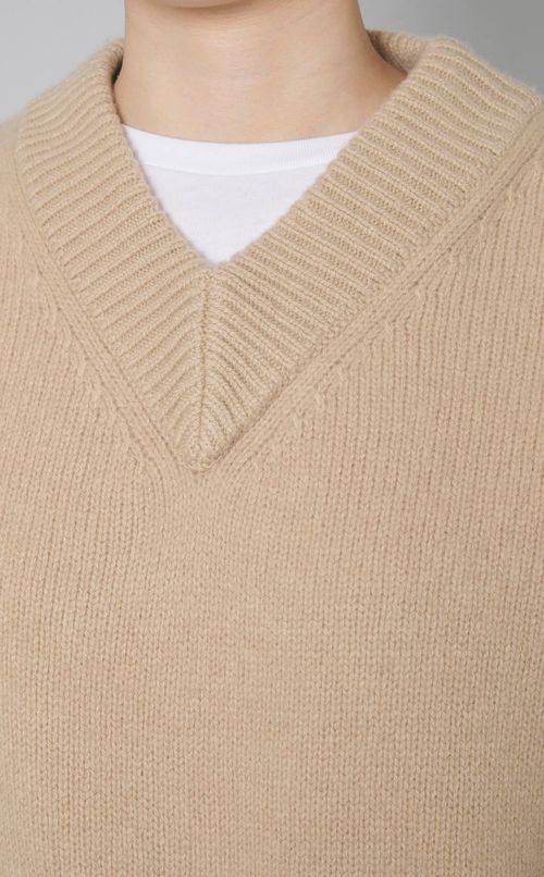 ウールカシミヤVネックプルオーバー