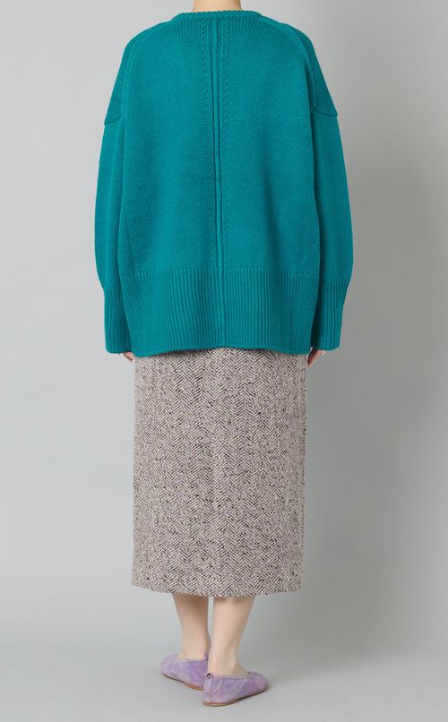 クルーネックニットカーディガン