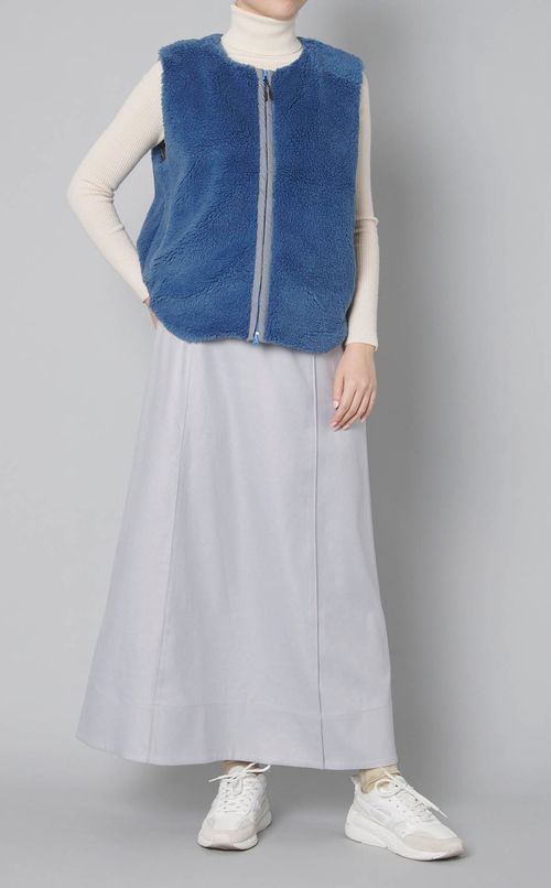 サンドステッチローウエストスカート