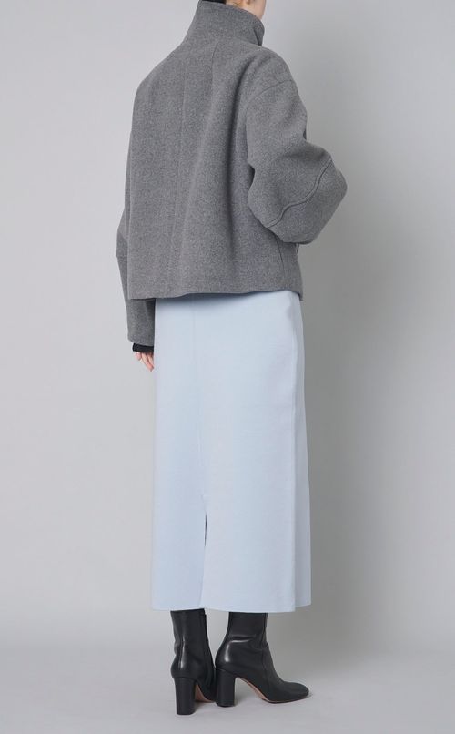 メルトンスタンドカラーコート