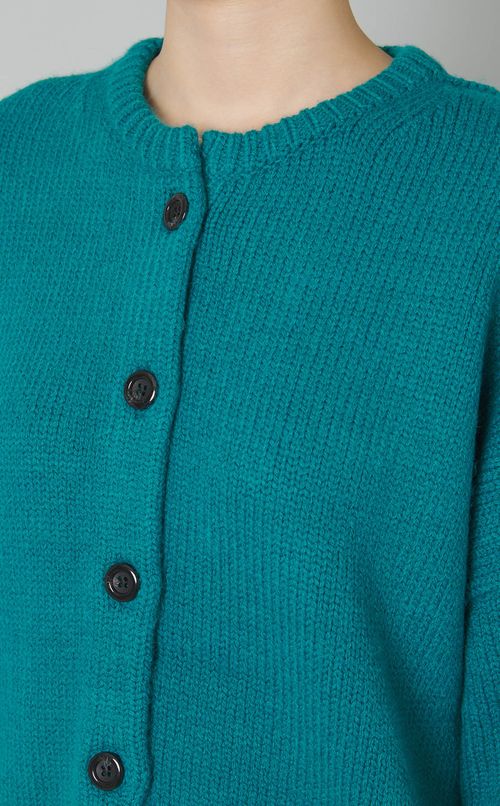 クルーネックニットカーディガン