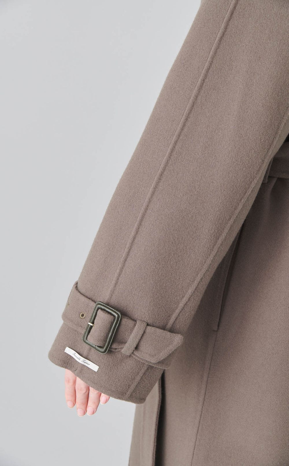 ウール混ロングトレンチコート