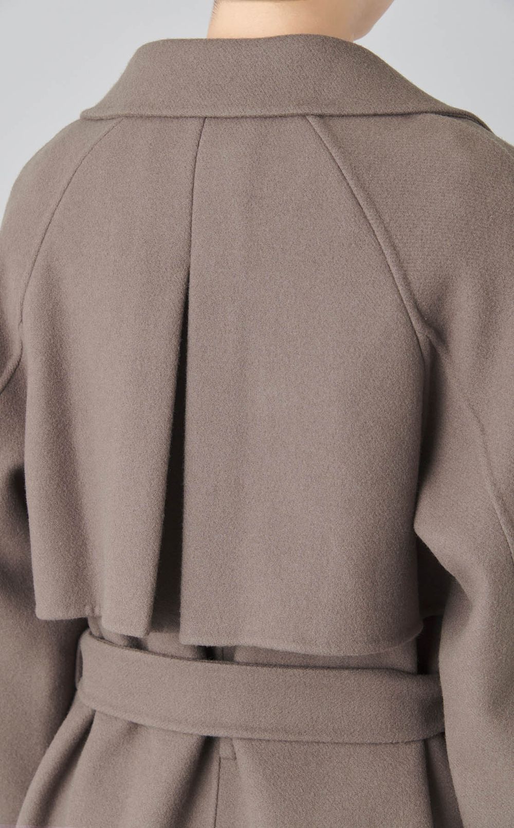 ウール混ロングトレンチコート