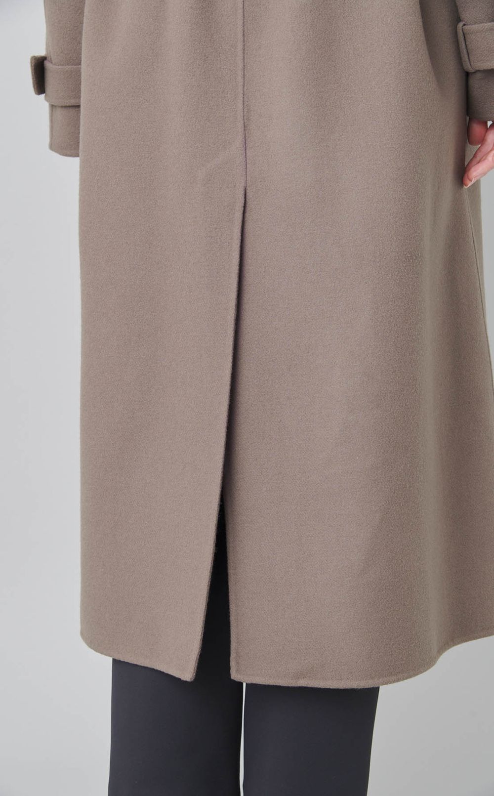 ウール混ロングトレンチコート